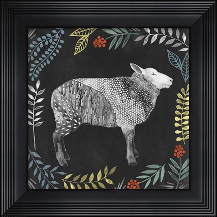 Framed Chalkboard Farmhouse III Print