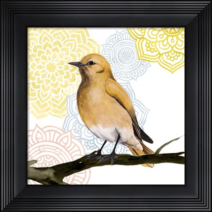 Framed Mandala Bird II Print