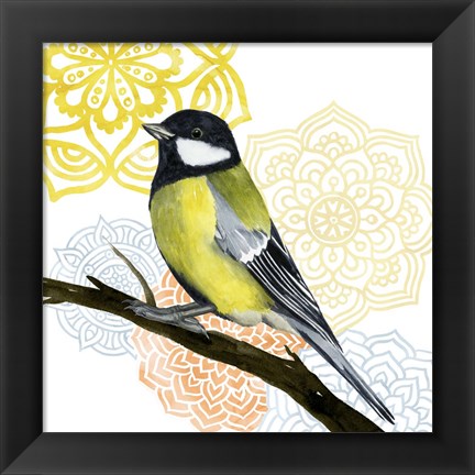 Framed Mandala Bird III Print