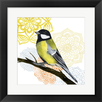 Framed Mandala Bird III Print