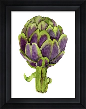 Framed Watercolor Veggie I Print