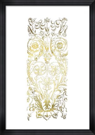 Framed Gold Foil Renaissance Panel II Print