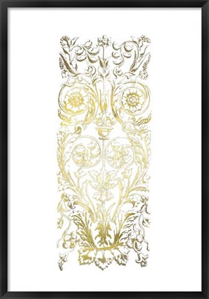 Framed Gold Foil Renaissance Panel II Print