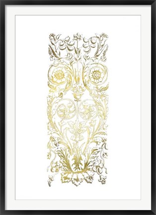 Framed Gold Foil Renaissance Panel II Print