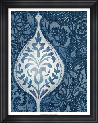 Framed Watercolor Blockprint II Print