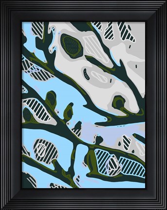 Framed Abstract Tree Limbs I Print