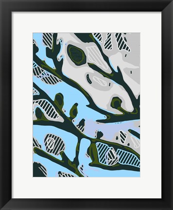 Framed Abstract Tree Limbs I Print