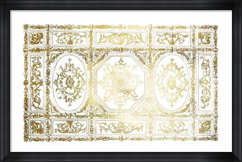 Framed Gold Foil Ceiling Design Print