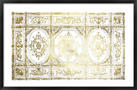 Framed Gold Foil Ceiling Design Print