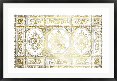 Framed Gold Foil Ceiling Design Print