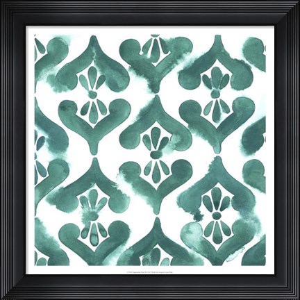 Framed Aquamarine Motif II Print