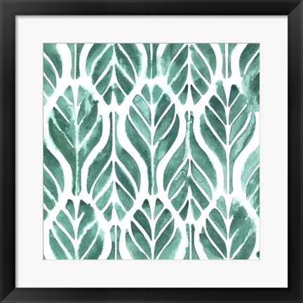 Framed Aquamarine Motif III Print