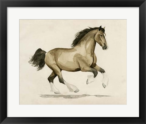 Framed Clydesdale I Print