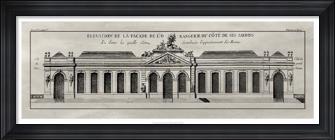 Framed Elevation De La Facade I Print