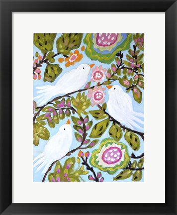 Framed Sweet Love Birds I Print