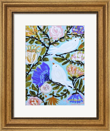 Framed Sweet Love Birds II Print