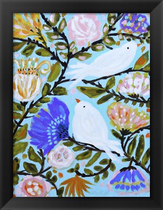 Framed Sweet Love Birds II Print