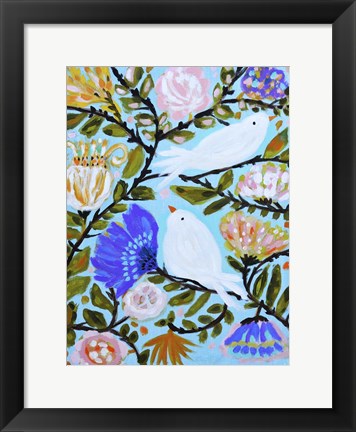 Framed Sweet Love Birds II Print