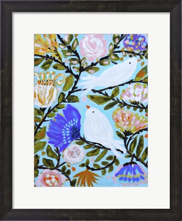 Framed Sweet Love Birds II Print