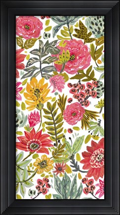 Framed Multi Bloom Floral II Print