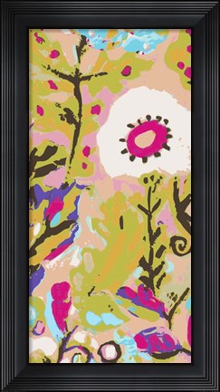 Framed Pink Boho Floral II Print