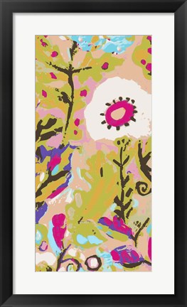 Framed Pink Boho Floral II Print