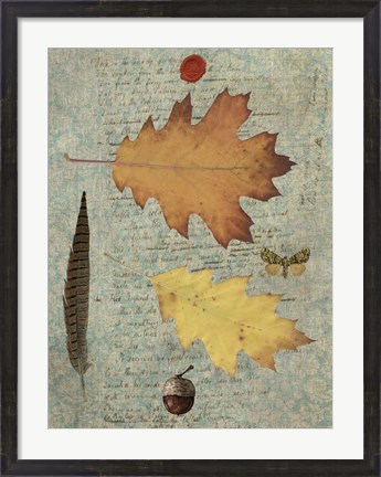 Framed Autumn Leaf III Print