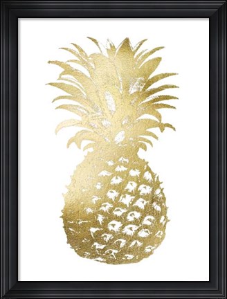 Framed Gold Foil Pineapple II Print