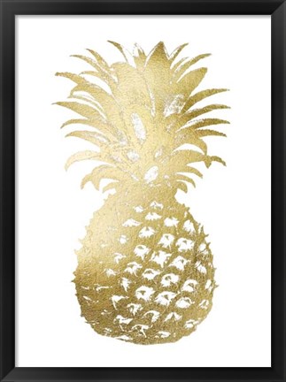 Framed Gold Foil Pineapple II Print