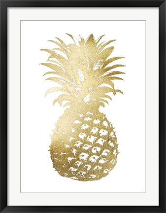Framed Gold Foil Pineapple II Print