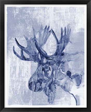 Framed Indigo Moose Print