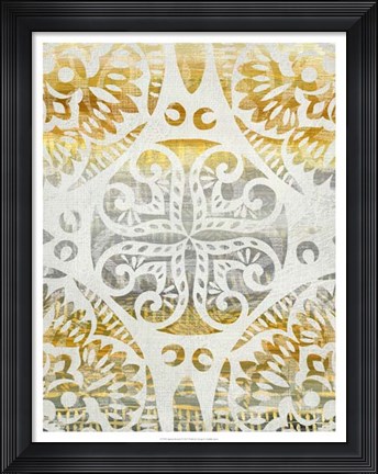 Framed Tapestry Rosette I Print