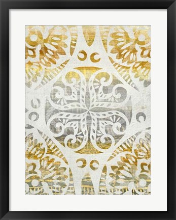 Framed Tapestry Rosette I Print