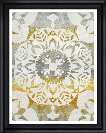 Framed Tapestry Rosette II Print