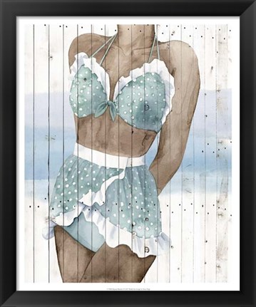 Framed Bygone Bathers I Print