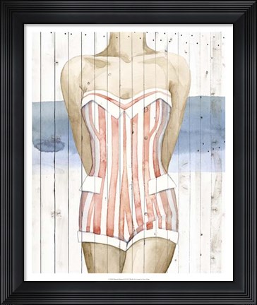 Framed Bygone Bathers II Print