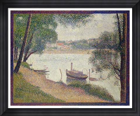 Framed Gray Weather, Grande Jatte Print