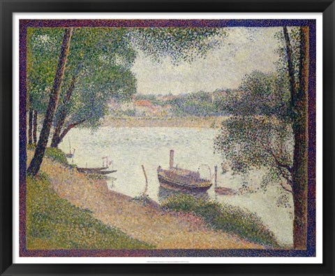 Framed Gray Weather, Grande Jatte Print