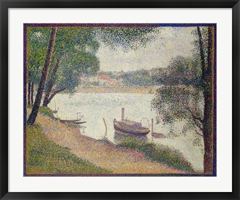 Framed Gray Weather, Grande Jatte Print