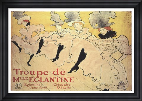 Framed La Troupe de Mademoiselle Eglantine Print