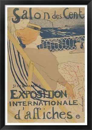 Framed Salon des Cent-Exposition Internationale d&#39;affiches Print