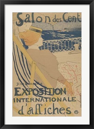 Framed Salon des Cent-Exposition Internationale d&#39;affiches Print