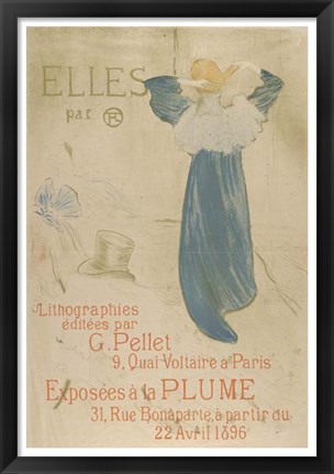 Framed Elles (poster for 1896 exhibition at La Plume) Print