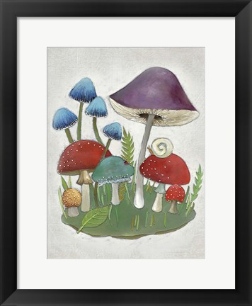 Framed Mushroom Collection II Print