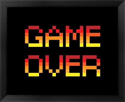 Framed Game Over  - Red Print