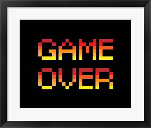 Framed Game Over  - Red Print