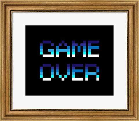 Framed Game Over  - Blue Print