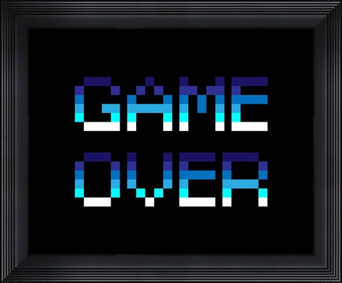 Framed Game Over  - Blue Print