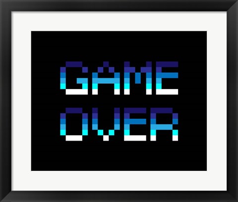 Framed Game Over  - Blue Print