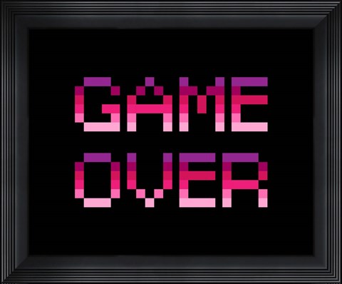 Framed Game Over  - Purple Print